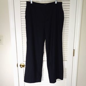 Lauren Ralph Lauren Wool Dress Pants Size 14 Black Lined High Rise Pockets